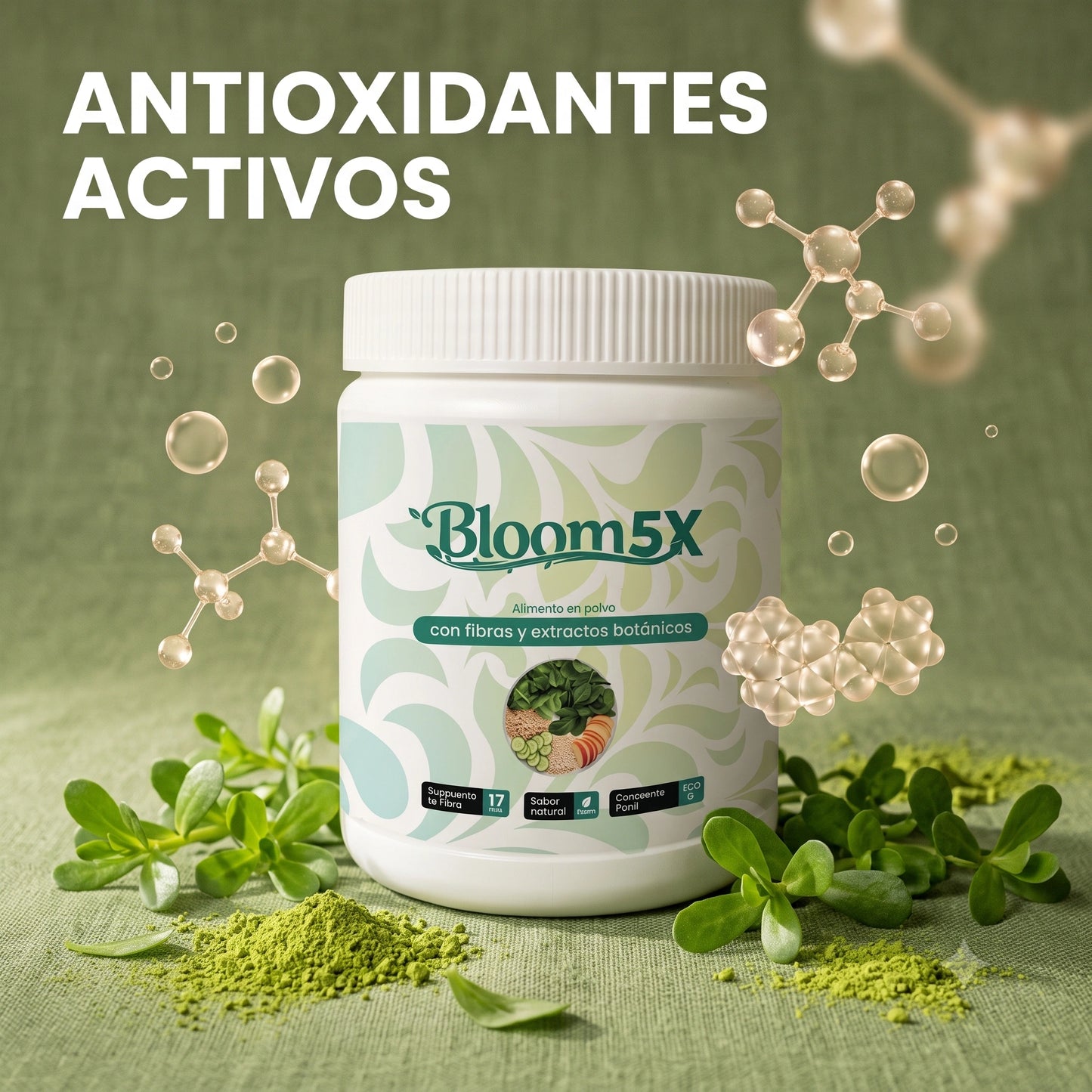 Bloom 5X Suplemento en Polvo · Digestión Saludable