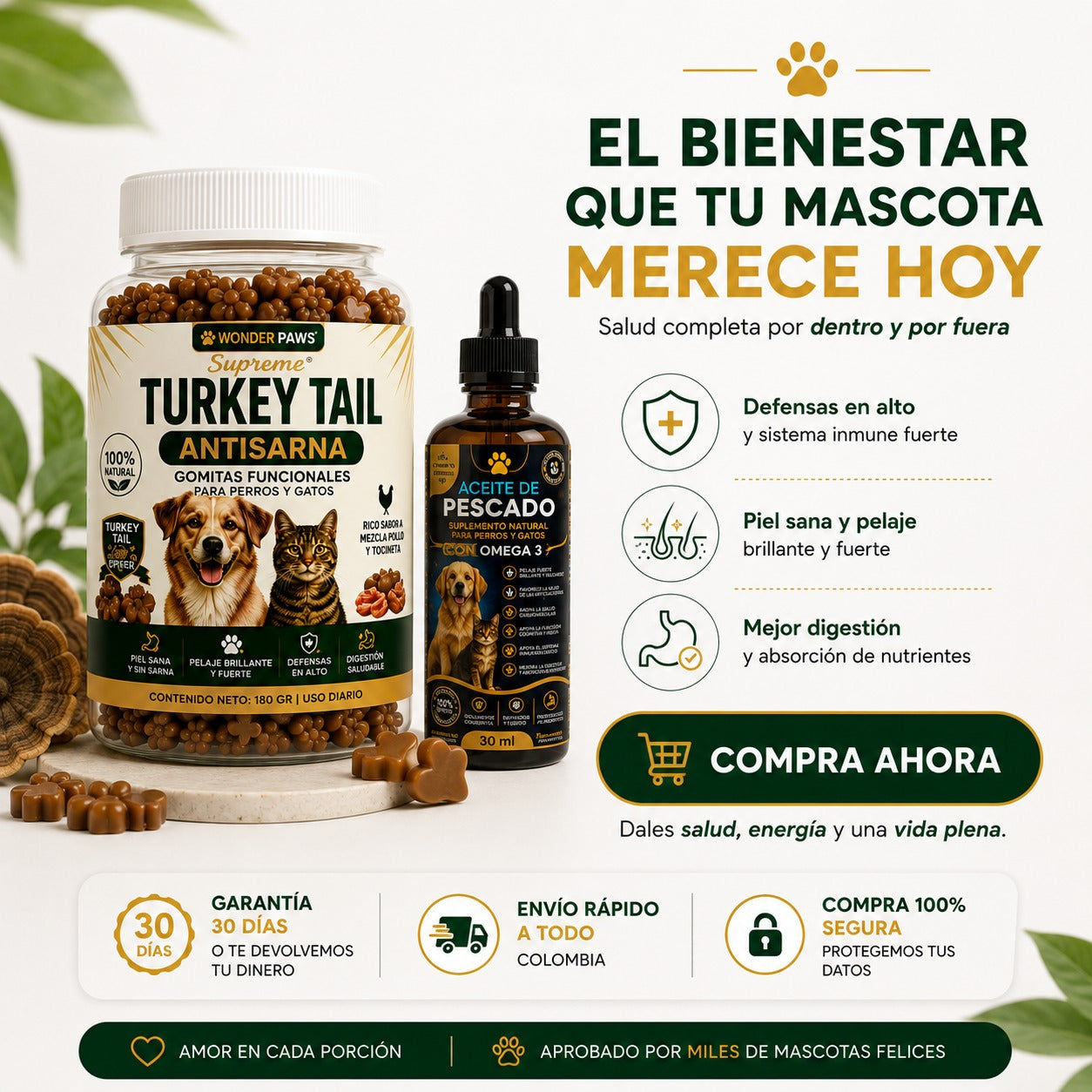 PawVital 2 en 1 | Bienestar completo para tu mascota, por dentro y por fuera.