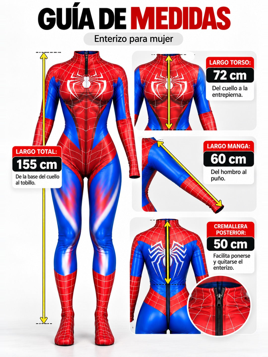 Disfraz mujer araña rojo halloween