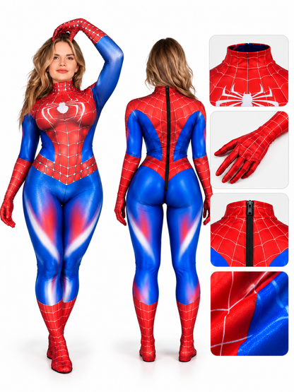 Disfraz mujer araña rojo halloween